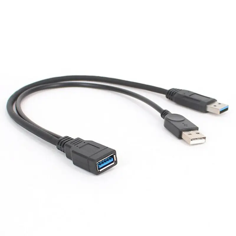 Usb 3.0 Cable Dual Power Charge Cables Y Adapter Male To Female Cord