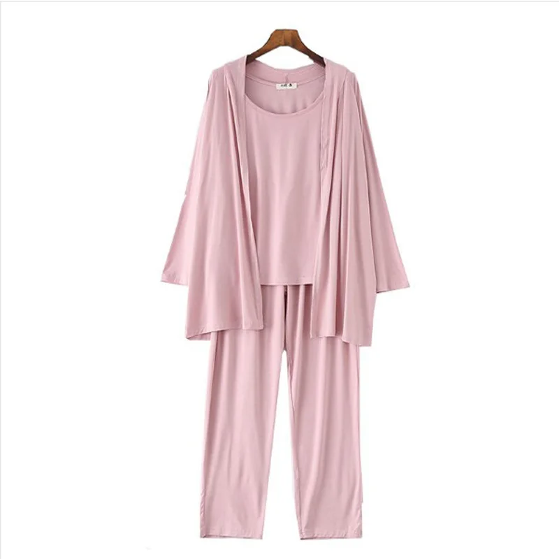 Модное Новое женское платье, комплект нижнего белья, теплая зимняя теплая хлопковая одежда для сна, одежда для дома, повседневный кружевной домашний халат, одежда для сна - Цвет: pink