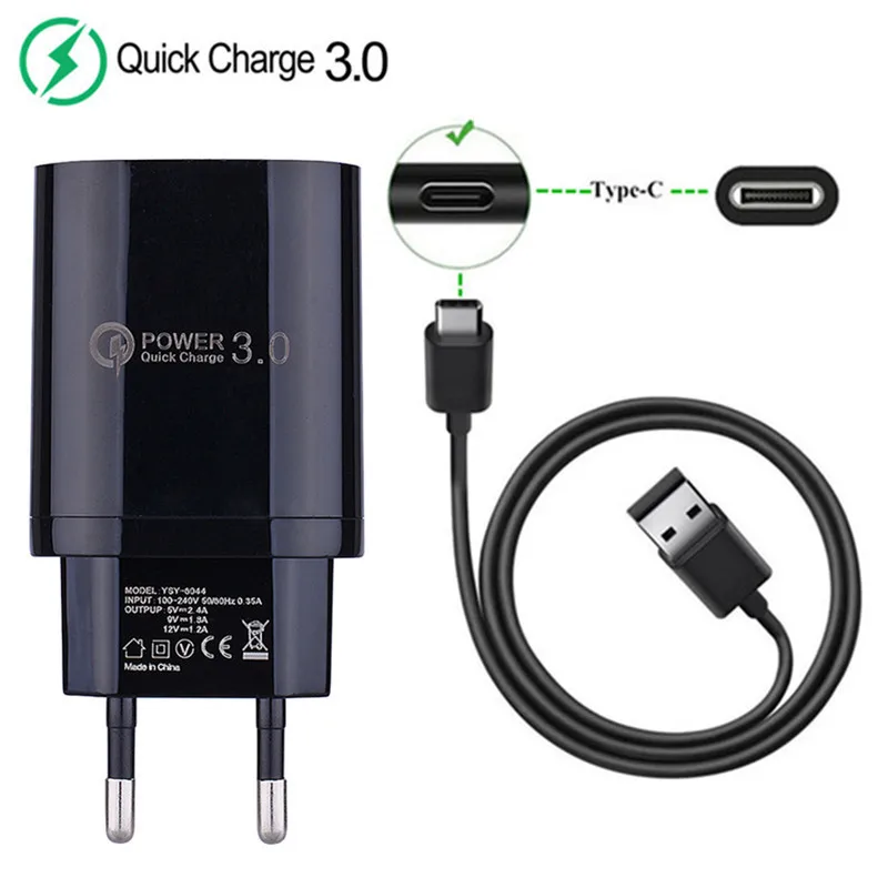 Charger Type-C Cable Mi cro USB зарядный кабель type C для samsung J5 J7 A50 Xiaomi mi A3 9T huawei P20 Lite P Smart Phone QC 3,0 быстрое зарядное устройство - Тип штекера: Charger Type-C Cable