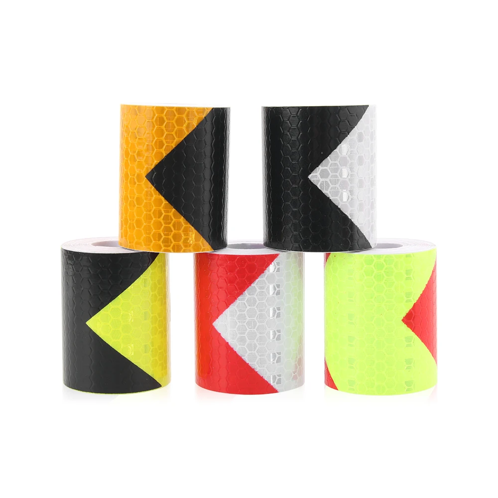 

Reflective Safety Warning Tape Conspicuity Sticker Arrow Red Yellow Adhesive Film Car Auto Accessories