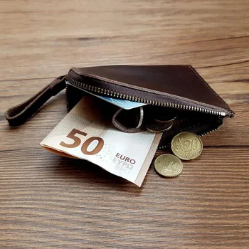 

Handmade Genuine Leather Wallet Women Retro Small Wallet Femal for Coin Purse Real Leather Womens Wallets and Purses