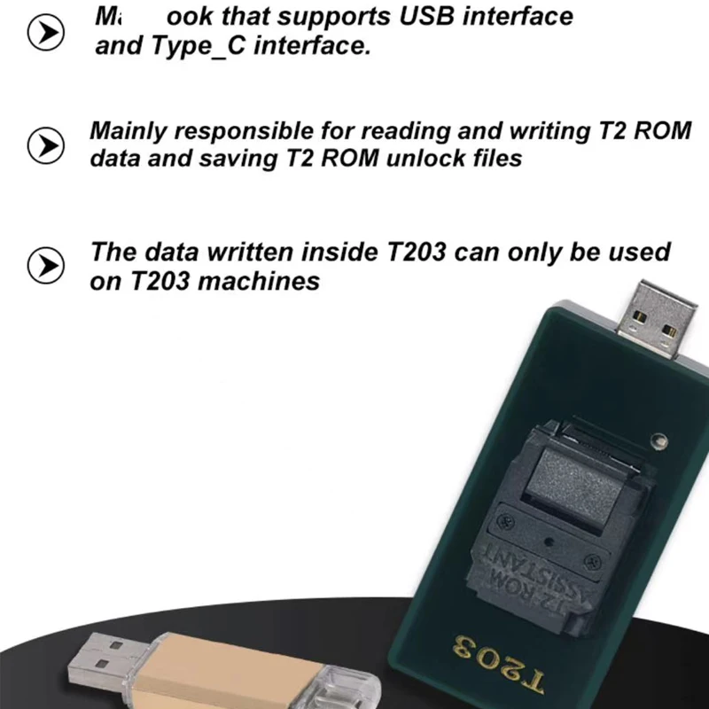 T203 equipment/T203 U disk и ROM держатель для Macbook Pro Air Mac Mini с чипом T2 EFI прошивка Pin код ID