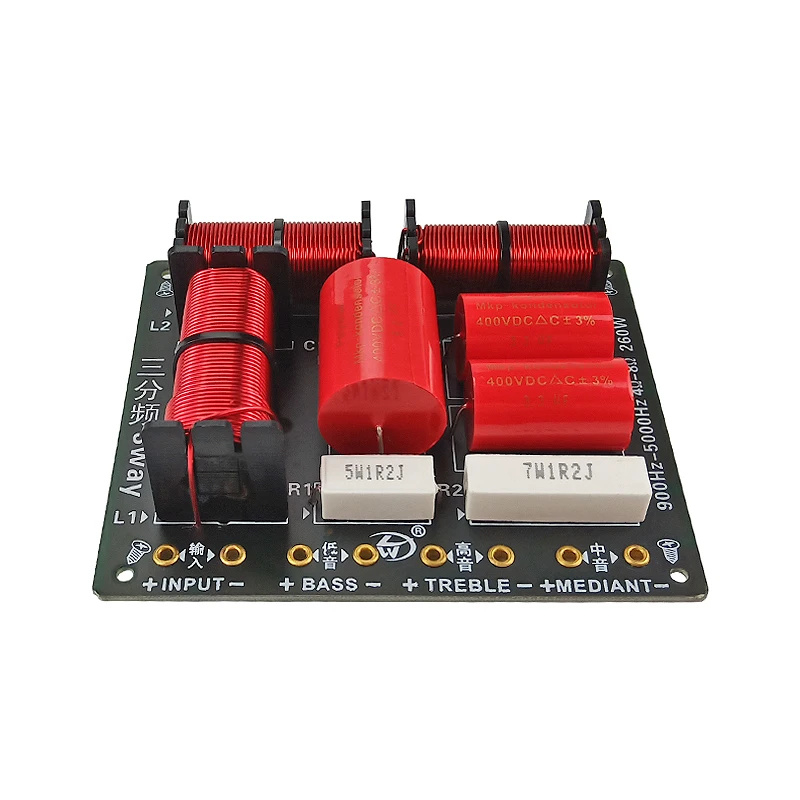 Placa de Áudio de Vias 260w Pinça e Filtro de Alto-falante Profissional Divisor de Frequência de Baixo 900hz 5000hz - Image 3