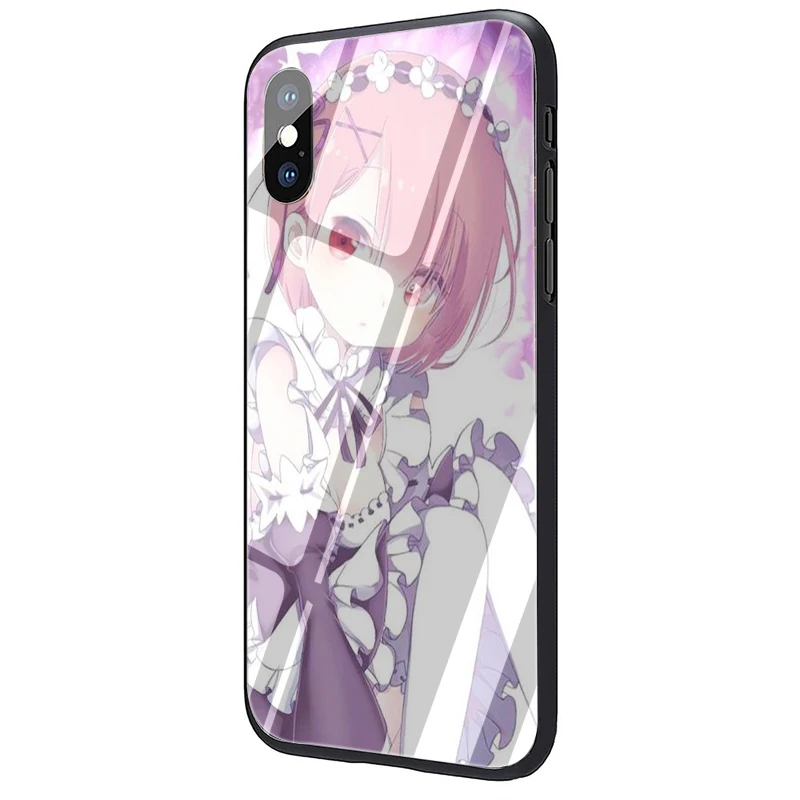 Чехол для телефона EWAU Rem и Ram Re Zero из закаленного стекла для iPhone 5 5S SE 6 6s 7 8 plus X XR XS 11 pro Max - Цвет: G4