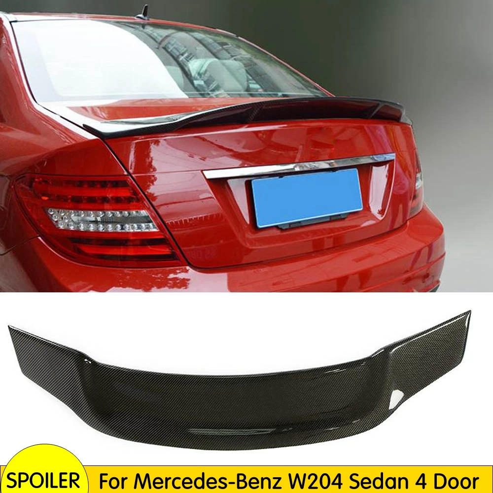 Спойлер W204 для Mercedes-Benz C200 C250 C300 C63 AMG седан 4 двери 2007-2013 искусственная крышка из