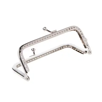 

1PC Metal Sewing Holes Handbag Clutch Coin Purse Bag Frame Kiss Clasp Arch 8.5cm 23GE