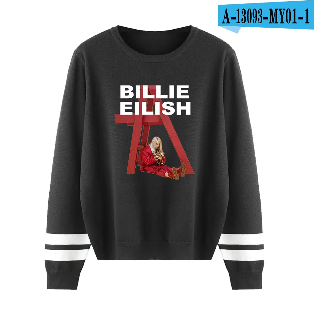 Новинка, Лидер продаж, свитер Billie Eilish, толстовка с капюшоном для мужчин, хлопковая толстовка с капюшоном, пара, толстовка Billie Eilish, простая, сохраняющая тепло, Женская/мужская одежда с капюшоном - Цвет: 13093-my-Black