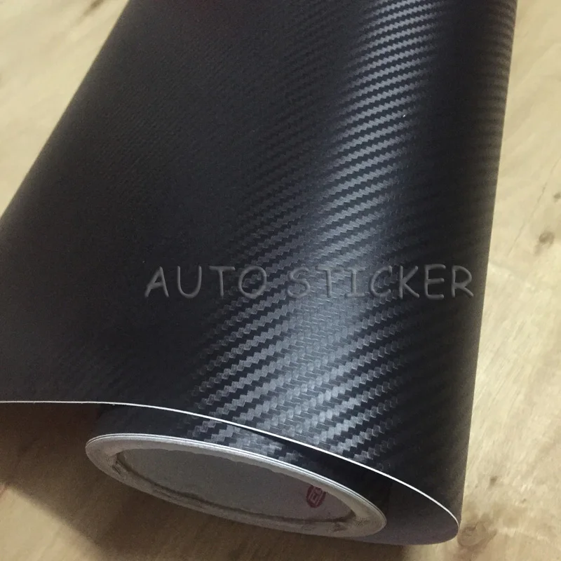 3d Black carbonfiber car wraps 3