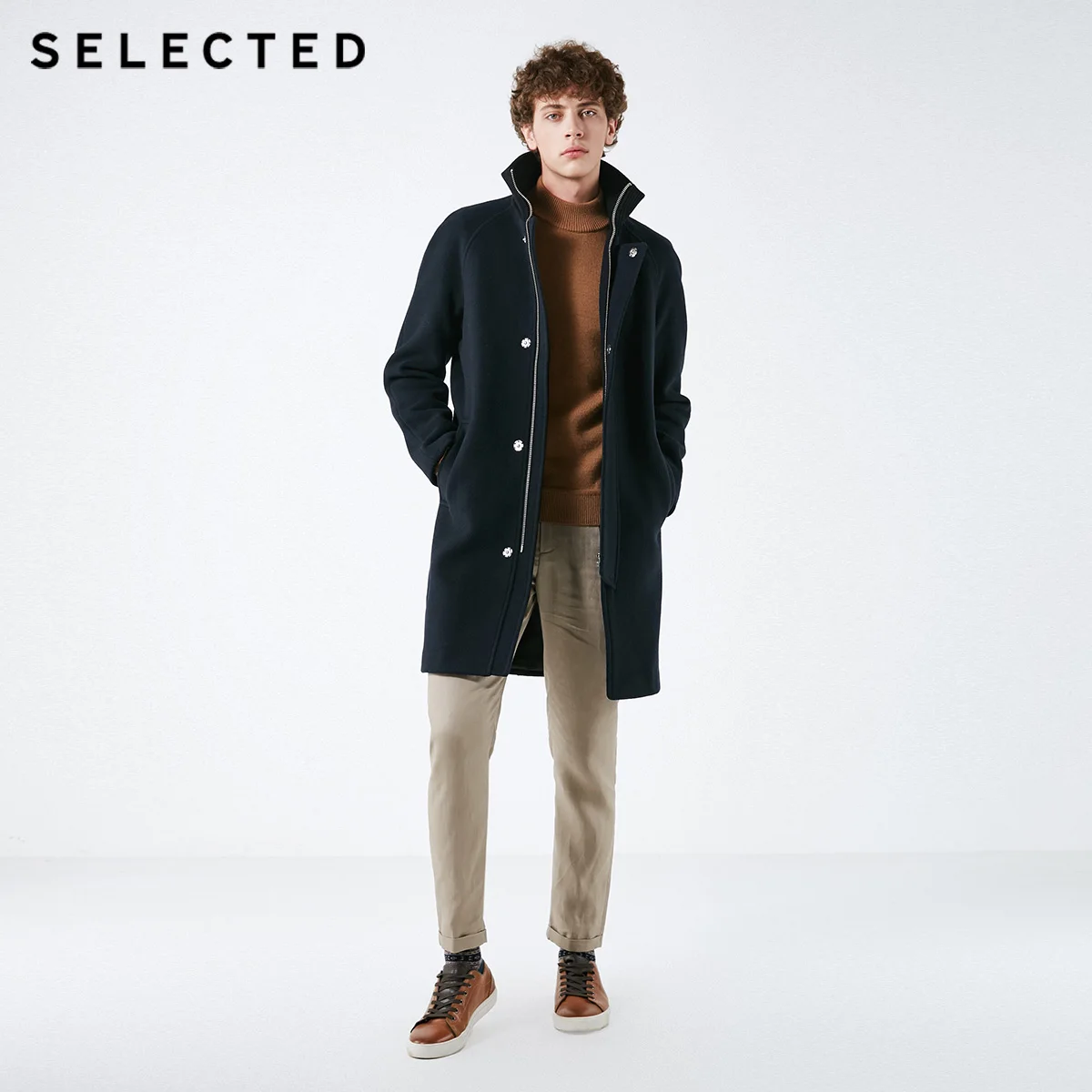 SELECTED Winter New Wool Blend Coat Men's Clothes Business Casual Woolen Jacket S | 418427555