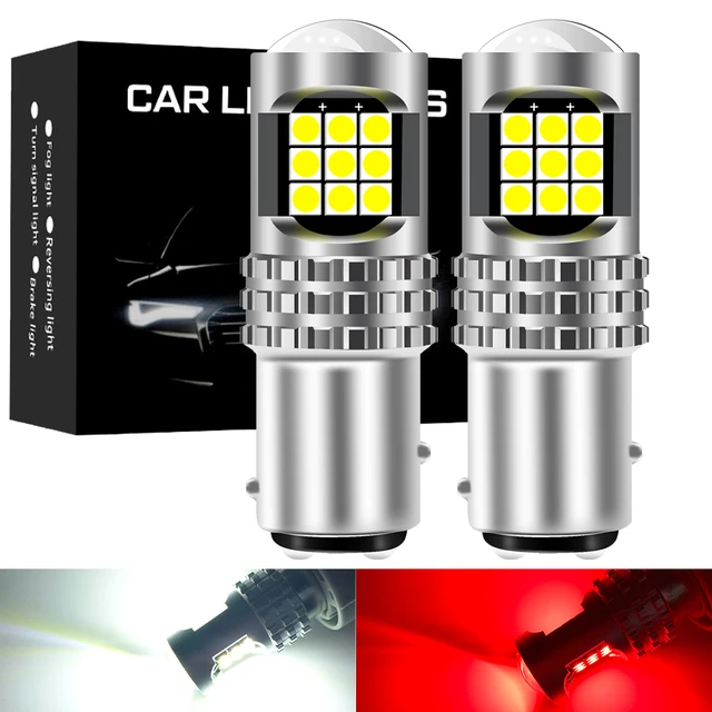 2Pcs 1156 Ba15s P21W LED White Car DRL Reverse Daytime Running