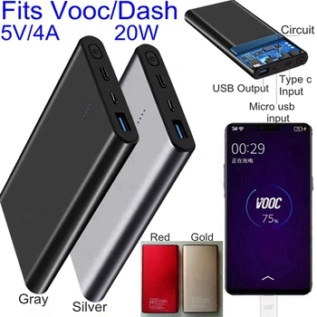 

10000mah Vooc Power Bank Dash Charge 5V 4A for Oneplus 5T 5 6 6T 3T Oppo R15 R11 R9S Vooc Charger