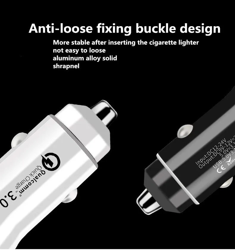 Автомобильное USB зарядное устройство Vanniso QC 3,0 для телефонов gps планшетов 3.1A быстрая зарядка автомобильное зарядное устройство двойной USB адаптер для мобильного телефона в автомобильном адаптере