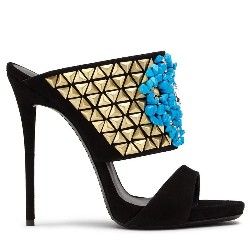 

Женские босоножки из натуральной овечьей кожи, на тонком высоком каблуке