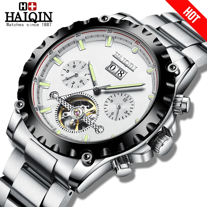 Часы HAIQIN мужские механические автоматические спортивные|Механические часы| |
