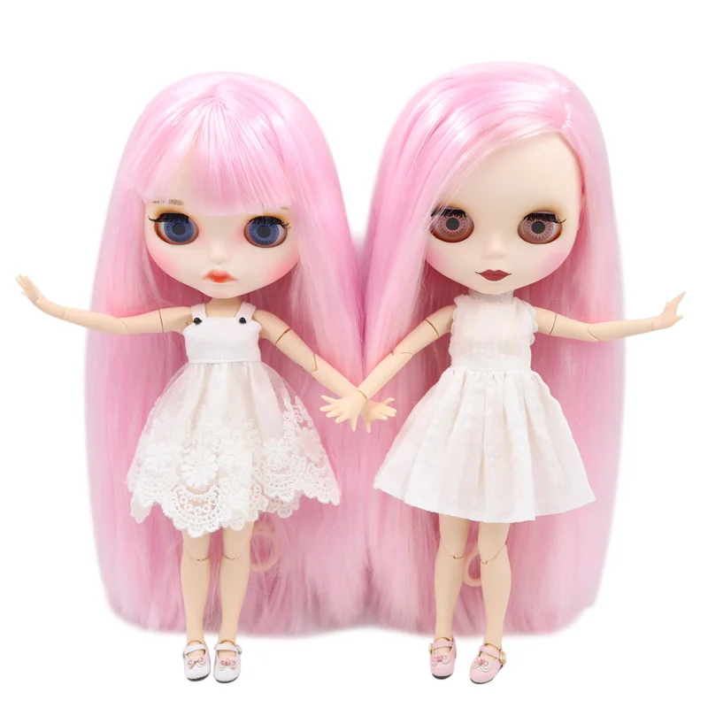 

ICY Fortune Days factory blyth doll New matte face white skin 1/6 joint body Pink hair DIY sd gift toy