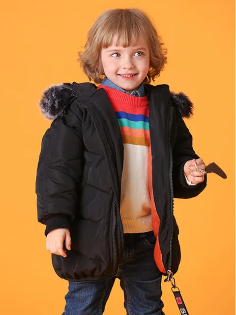 Abrigo de invierno cálido para niños, 3, 4, 6, 8, 9, 10, 11 y 12 años, grueso, de piel sintética, largo medio, chaqueta con capucha Abrigo de invierno cálido para niños, 3, 4, 6, 8, 9, 10, 11 y 12 años, grueso, de piel sintética, largo medio, chaqueta con capucha