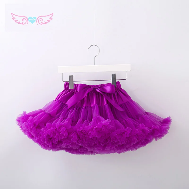 Grapes purple Женская юбка пыльной розы, пышная шифоновая юбка-американка, Тюлевая юбка, вечерние юбки-пачки для танцев, Женская Нижняя юбка в стиле Лолиты - Цвет: Grapes purple