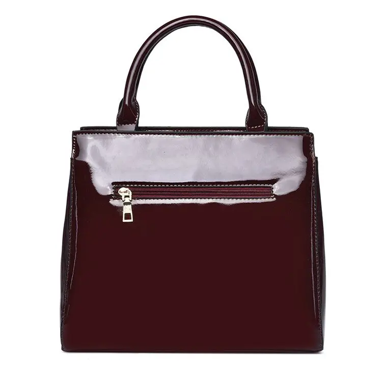 

Qian yi niao Patent Leather WOMEN'S Bag Bright Skin Different Size Bags 2019 Spring New Style Hand Shoulder Large Bag