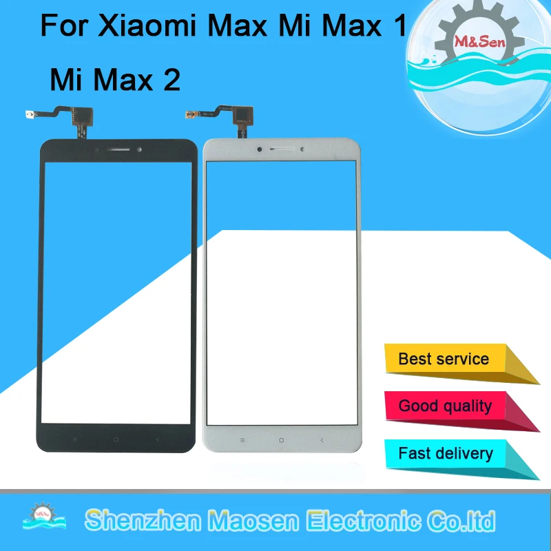 

M&Sen For Xiaomi Max Mi Max Glass Panel Outer Lens Front Touch Screen For Xiaomi Max 2 Mi Max 2 With Tools
