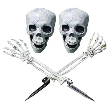 

4 Pcs Plastic Skeleton Simulation Halloween Decorations for Halloween Party
