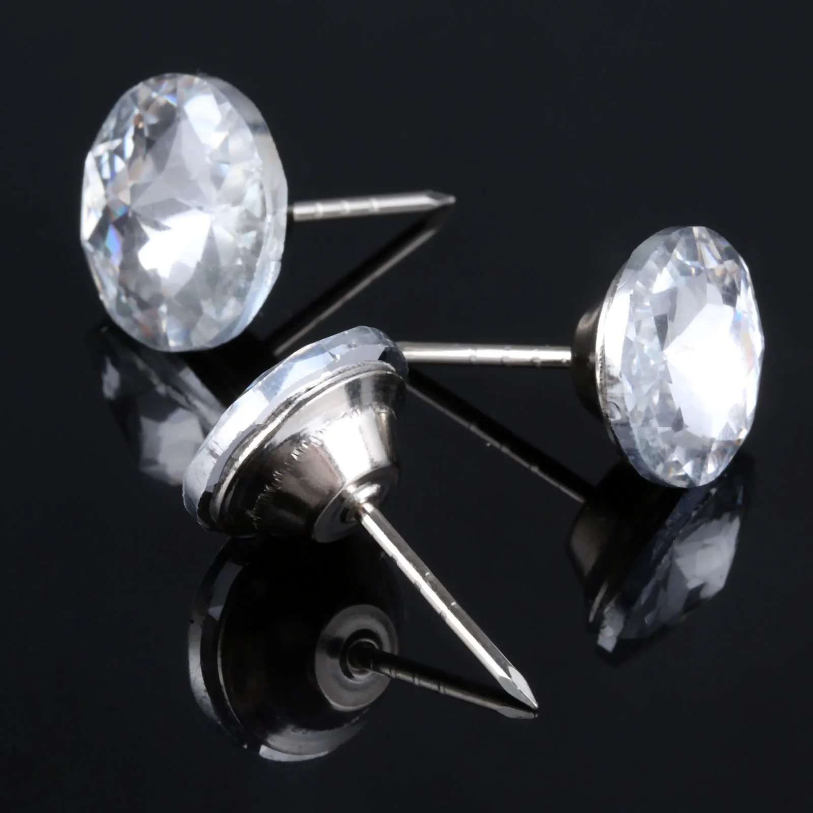 10Pcs 20/22mm Diamond Rhinestone Crystal Upholstery Nails Buttons Tack Studs Pins Sofa Wall Decoration Furniture Accessory