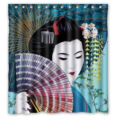 

Японская Водонепроницаемая занавеска для душа Geisha Girl