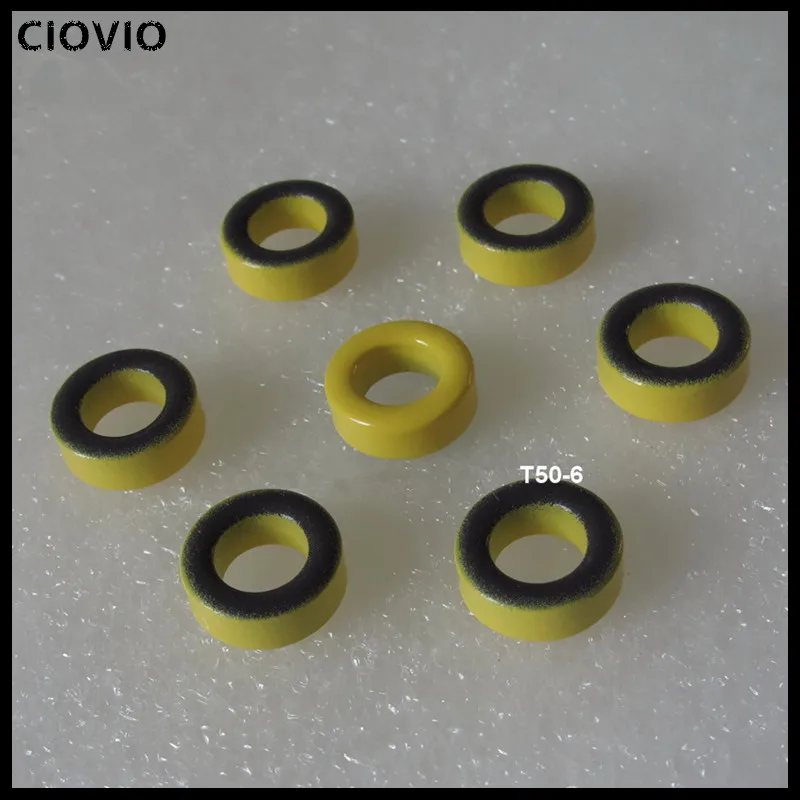 CIOVIO 20 шт. T50-6 карбонил железа порошок тороидальный сердечник RF тороид HF HAM QRP