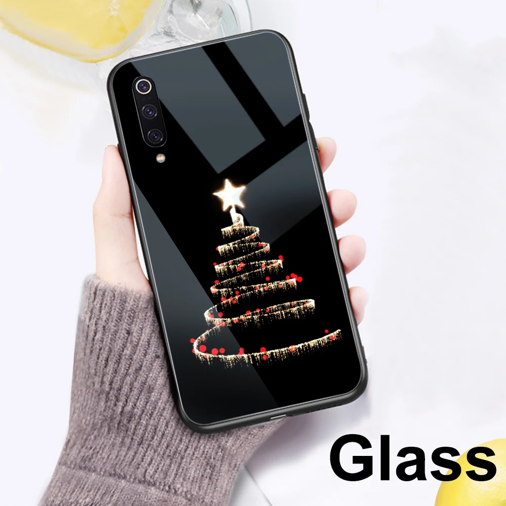 Ciciber для Xiaomi mi 9 8 9T A2 6X PocoPhone F1 mi X 2 2S Стеклянные чехлы для телефонов для Red mi Note 7 8 6 Pro Чехол С Рождеством - Цвет: 6