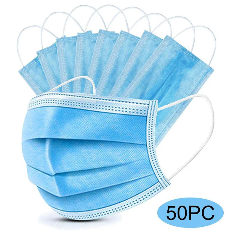 

50ocs Surgical mask Medical Masks Disposable Dust mask Face Mask Prevent bacteria anti-virus Mask 24 hours Shipping Mouth mask