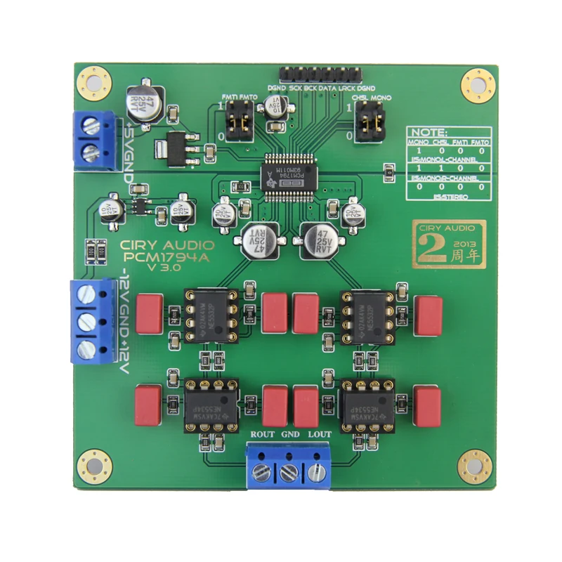 Módulo de Decodificação de Áudio Dac de Alta 5532*2 + 5534*2 Fidelidade 24bit 192khz Pcm1794a Dac - Image 6