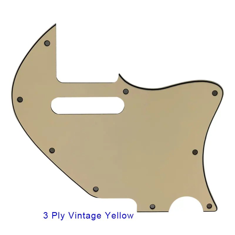 Vintage yellow Pleroo гитарные части для 9 Винты для отверстий US Tele Merle Haggard f hole Thinline Guitar Pickguard - Цвет: Vintage yellow