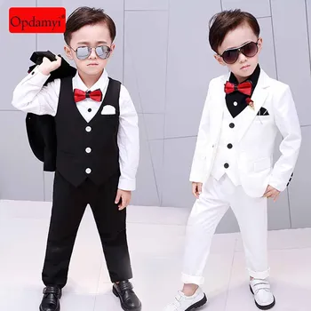 

Children's Gentleman Suit Children's Clothing Spring and Autumn New Boy's Suit Three-Piece Children's Suit Baby Suit