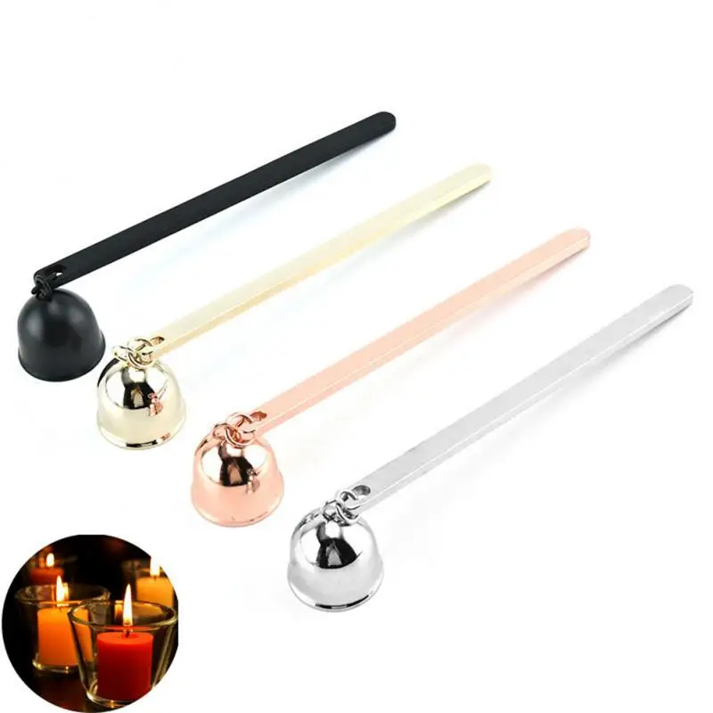 Stainless Steel Smokeless Candle Wick Bell Snuffer Home Hand Put Off