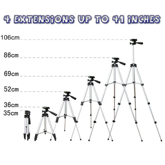 Tripod Mount Stand Set With Phone Holder Clip For Smartphone Telescopes Digital Go-Pro Camera GT66