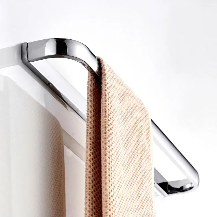 

New Style Bathroom Hardware Bathroom Pendant Brass Simple Bathroom Towel Bar Seat Chrome Single-rod Towel Rack Special Offer