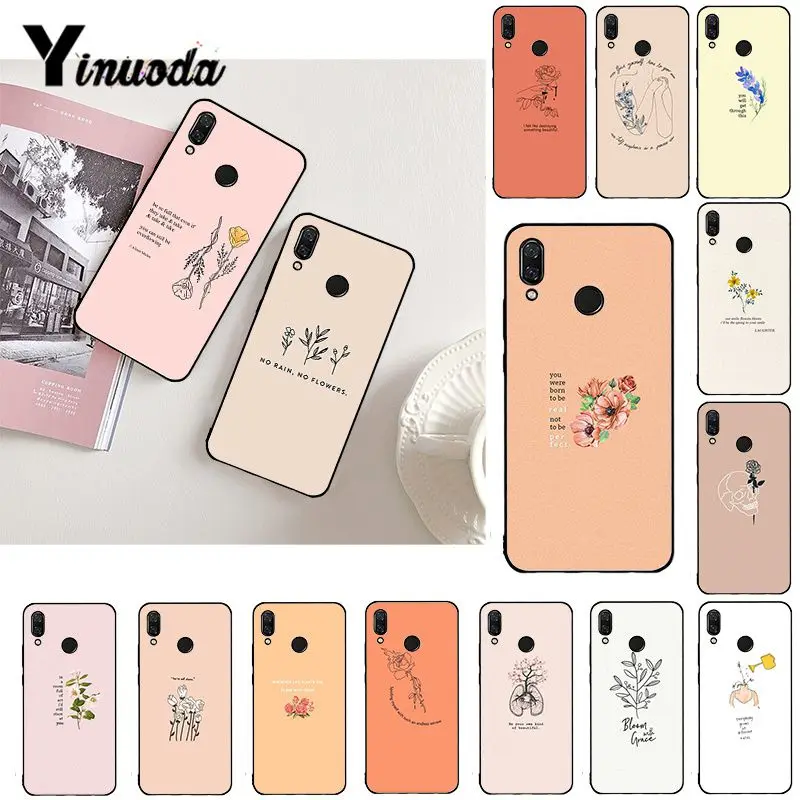 

Yinuoda Great Aesthetic Flower art Phone Case for Xiaomi Redmi Note 7 5 4 Redmi 5plus 7A 6A Note8 4X Note8Pro