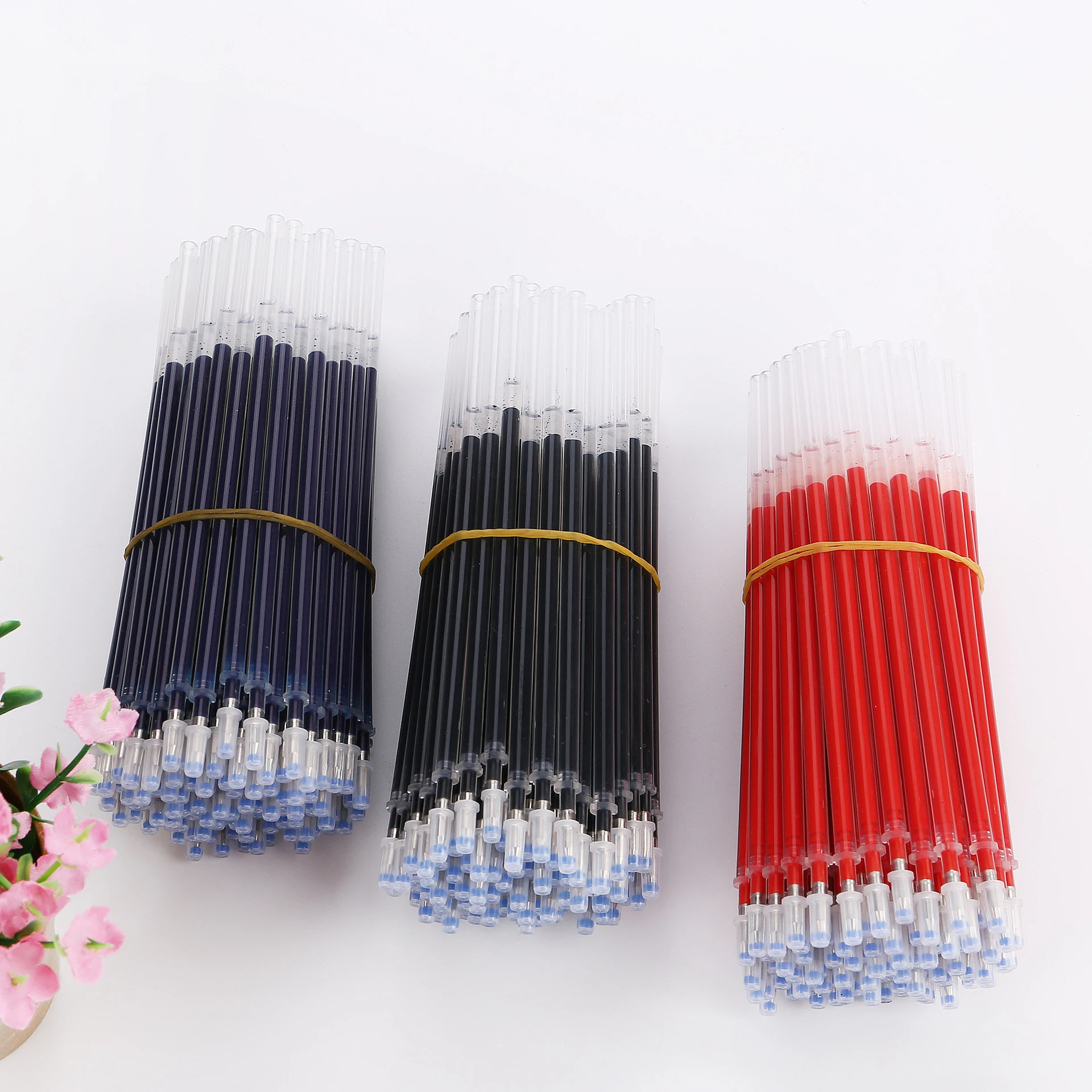 20Pcs/Lot Neutral Ink Gel Pen Refill Neutral Pen Good Quality Refill Black Blue Red 0.5mm 0.38mm Bullet Refill Office And School