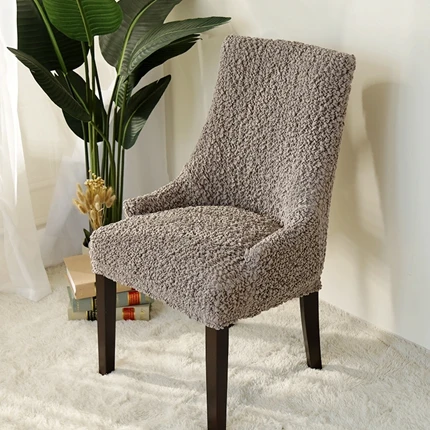light gray Толстый спандекс Большая спинка Чехлы для обеденных стульев Универсальный Эластичный чехол для одного стула - Цвет: light gray