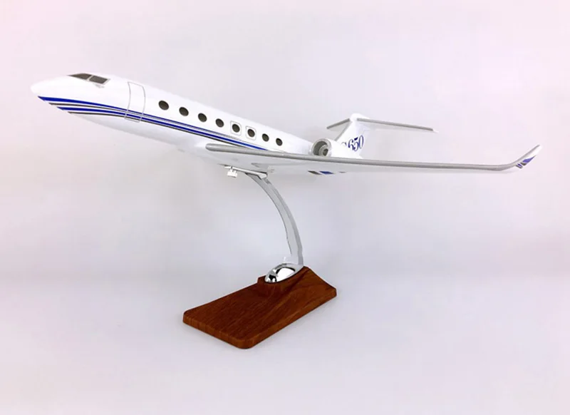 40cm airplane model toys G650 Gulfstream aircraft model 1/133 diecast plastic alloy classic plane with base F display collective