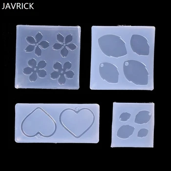 

4Pcs Flower Leaves Pendant Resin Mold Slilcone UV Resin Mold For Silicone Epoxy Molds Jewelry Making Tools DIY Accessories