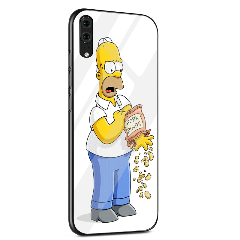 Стеклянный Чехол для мобильного телефона Huawei Mate Honor 8X 9 10 7A 0 P30 P0 P10 Lite Pro P Smart Cover Homer