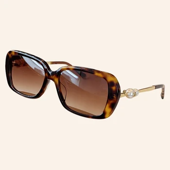 

Fashion Rectangle Sunglasses Women Men Retro Pearl Legs Brand Designer Sun Glasses Female UV400