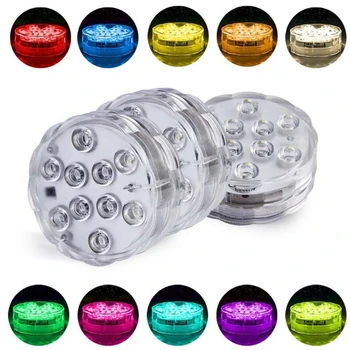 

4 Pcs Colorful Submersible LED Light Aquarium Waterproof Fountain Lighting