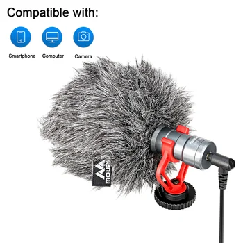 

VMC100GY Universal Video Microphone with Shock Mount, Windscreen, for Smartphones,Canon EOS/Nikon DSLR Cameras and Camcorders