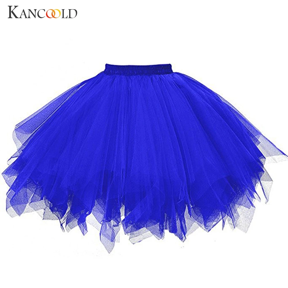 KANCOOLD/юбка-пачка яркого цвета средней длины, модная фатиновая юбка, плиссированная балетная юбка, Женская юбка в стиле Лолиты в стиле ретро
