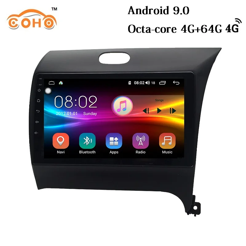 Cheap K3 RHD Android 9.0 8-core 4+64G IPS Screen gps bluetooth cerato 1 din car dvd/ gps/radio for KIA K3 RHD 0