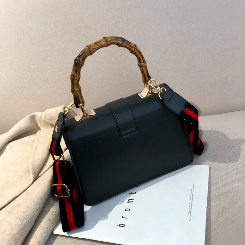 Crossbody Bags for Women 2021 Wide Shoulder Strap Female Handbag New Style Bamboo Bag Fashion Ladies Bag Bee Bag Messenger Bag