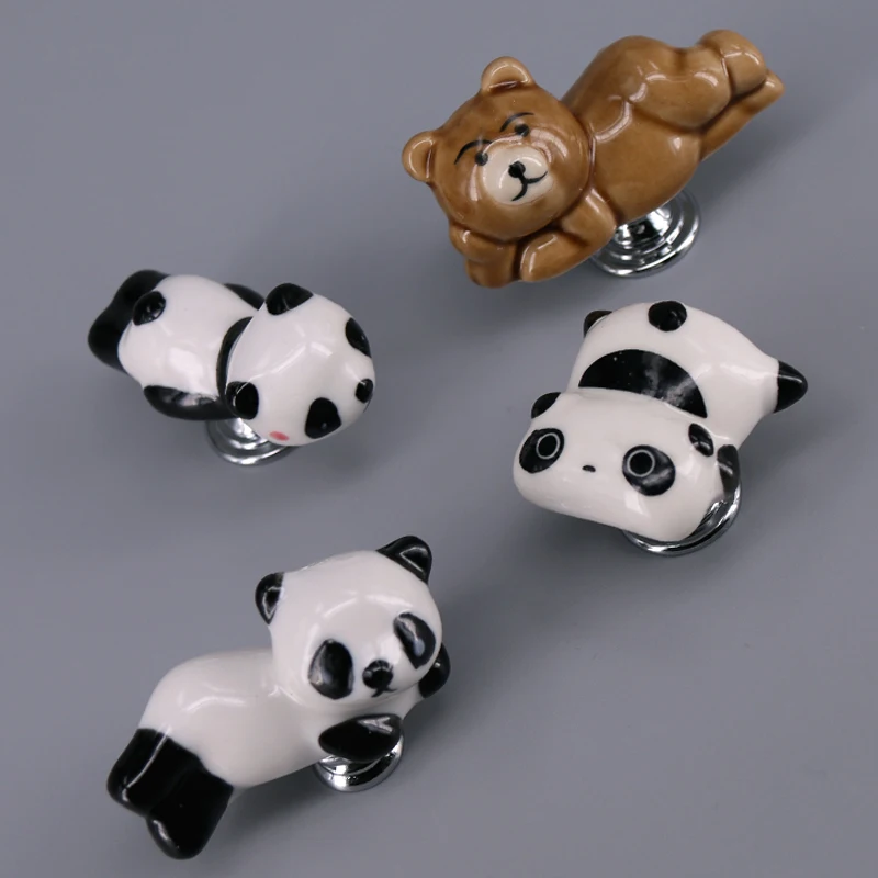 1x High Quality Kids Cartoon Furniture Handles Ceramic Children