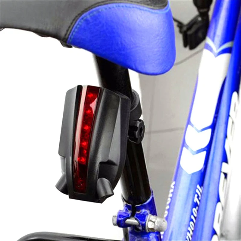 5 светодиодный с 2 Laser фары для езды ночью горный велосипед задний светильник, защитное покрытие, Предупреждение красный светильник Аксессуары для велосипеда