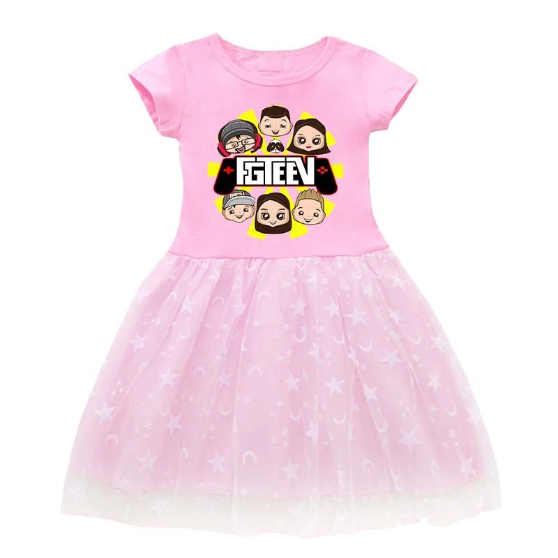 cute dresses 2020 New Summer Baby Girls Fgteev  print Cotton Vestidos Christmas Dress Princess Costume for Kids Clothes Children Dresses Dresses luxury